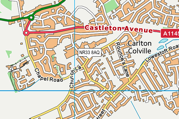 NR33 8AQ map - OS VectorMap District (Ordnance Survey) NR33 8AQ map - OS VectorMap District (Ordnance Survey)