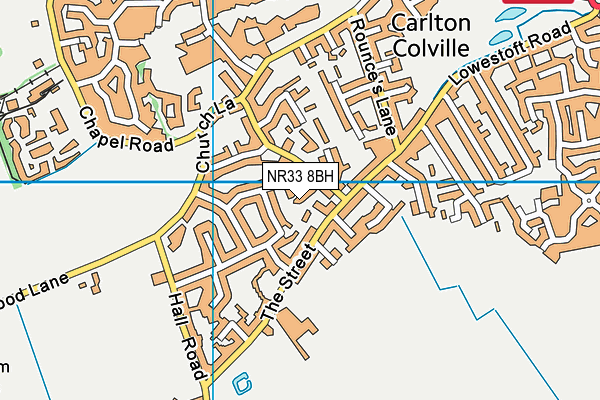 NR33 8BH map - OS VectorMap District (Ordnance Survey)