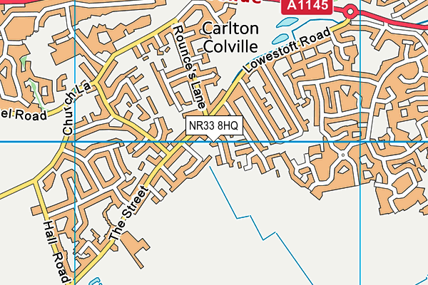 NR33 8HQ map - OS VectorMap District (Ordnance Survey)