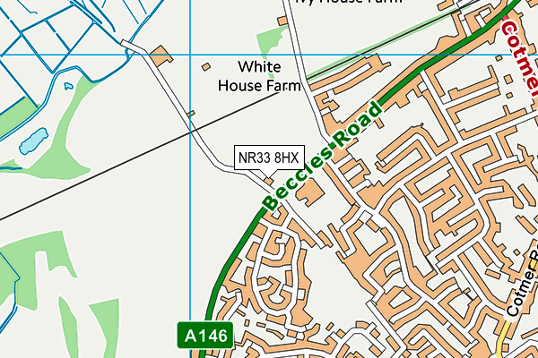 NR33 8HX map - OS VectorMap District (Ordnance Survey) NR33 8HX map - OS VectorMap District (Ordnance Survey)