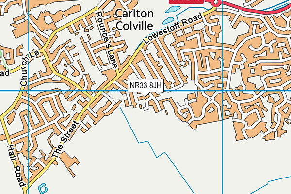 NR33 8JH map - OS VectorMap District (Ordnance Survey) NR33 8JH map - OS VectorMap District (Ordnance Survey)