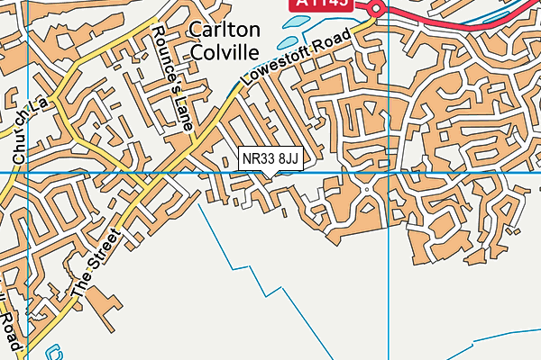 NR33 8JJ map - OS VectorMap District (Ordnance Survey) NR33 8JJ map - OS VectorMap District (Ordnance Survey)