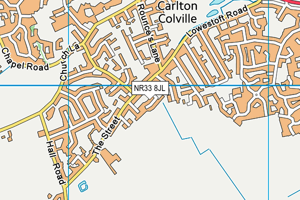 NR33 8JL map - OS VectorMap District (Ordnance Survey) NR33 8JL map - OS VectorMap District (Ordnance Survey)