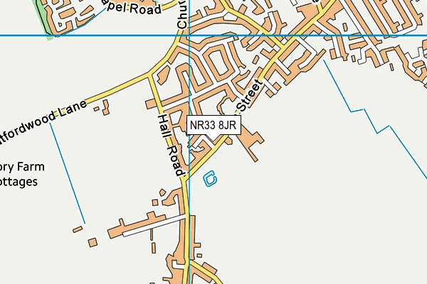 NR33 8JR map - OS VectorMap District (Ordnance Survey) NR33 8JR map - OS VectorMap District (Ordnance Survey)