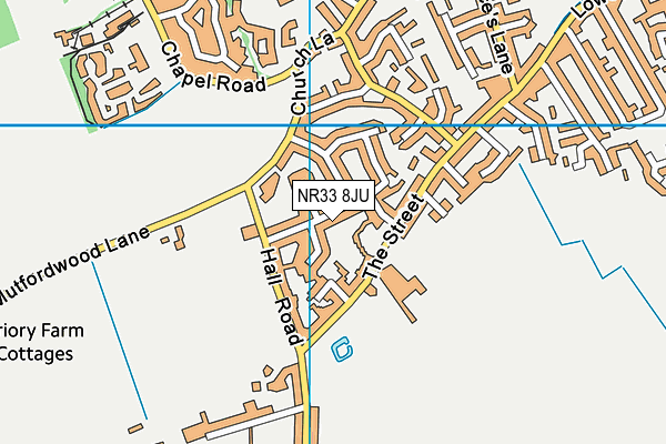 NR33 8JU map - OS VectorMap District (Ordnance Survey) NR33 8JU map - OS VectorMap District (Ordnance Survey)