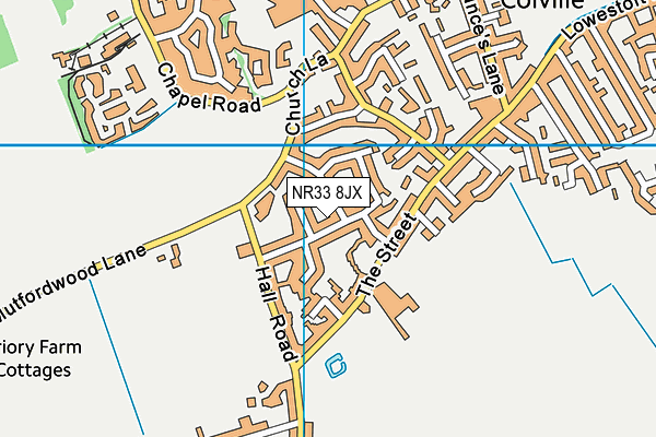 NR33 8JX map - OS VectorMap District (Ordnance Survey) NR33 8JX map - OS VectorMap District (Ordnance Survey)