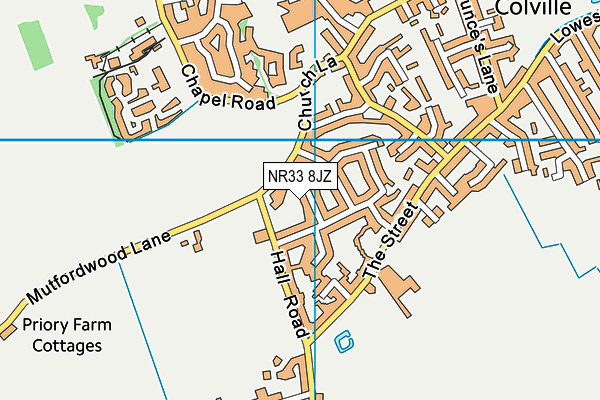 NR33 8JZ map - OS VectorMap District (Ordnance Survey) NR33 8JZ map - OS VectorMap District (Ordnance Survey)