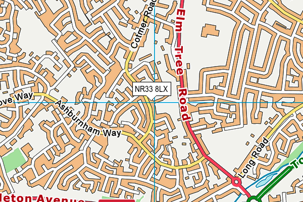 NR33 8LX map - OS VectorMap District (Ordnance Survey) NR33 8LX map - OS VectorMap District (Ordnance Survey)