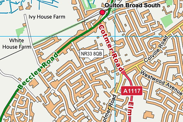 NR33 8QB map - OS VectorMap District (Ordnance Survey)