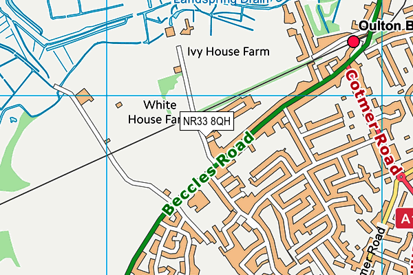 NR33 8QH map - OS VectorMap District (Ordnance Survey) NR33 8QH map - OS VectorMap District (Ordnance Survey)