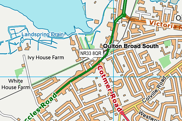 NR33 8QR map - OS VectorMap District (Ordnance Survey)