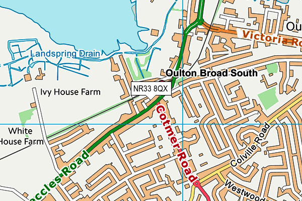 NR33 8QX map - OS VectorMap District (Ordnance Survey) NR33 8QX map - OS VectorMap District (Ordnance Survey)