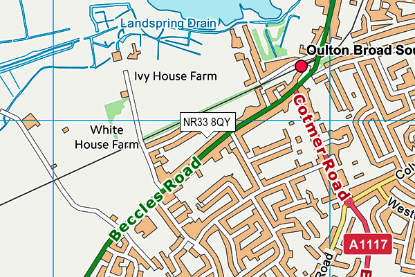 NR33 8QY map - OS VectorMap District (Ordnance Survey) NR33 8QY map - OS VectorMap District (Ordnance Survey)