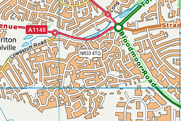 NR33 8TQ map - OS VectorMap District (Ordnance Survey)