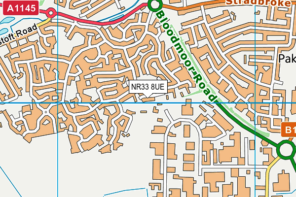 NR33 8UE map - OS VectorMap District (Ordnance Survey) NR33 8UE map - OS VectorMap District (Ordnance Survey)