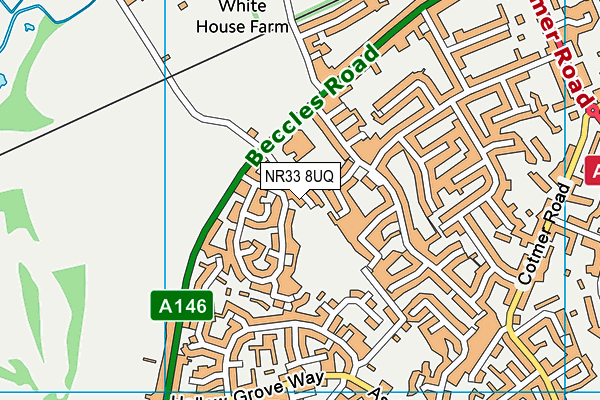 NR33 8UQ map - OS VectorMap District (Ordnance Survey)