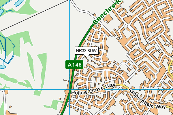 NR33 8UW map - OS VectorMap District (Ordnance Survey) NR33 8UW map - OS VectorMap District (Ordnance Survey)