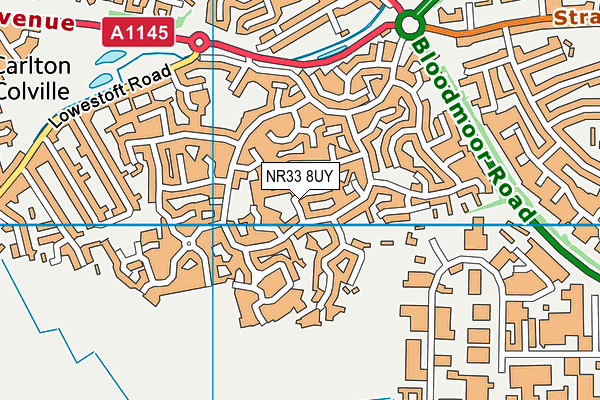 NR33 8UY map - OS VectorMap District (Ordnance Survey) NR33 8UY map - OS VectorMap District (Ordnance Survey)