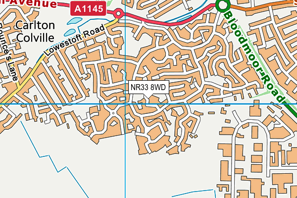 NR33 8WD map - OS VectorMap District (Ordnance Survey) NR33 8WD map - OS VectorMap District (Ordnance Survey)