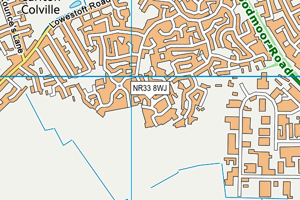 NR33 8WJ map - OS VectorMap District (Ordnance Survey) NR33 8WJ map - OS VectorMap District (Ordnance Survey)