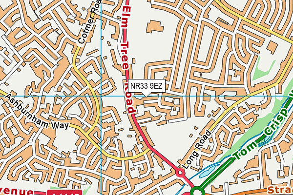 NR33 9EZ map - OS VectorMap District (Ordnance Survey)