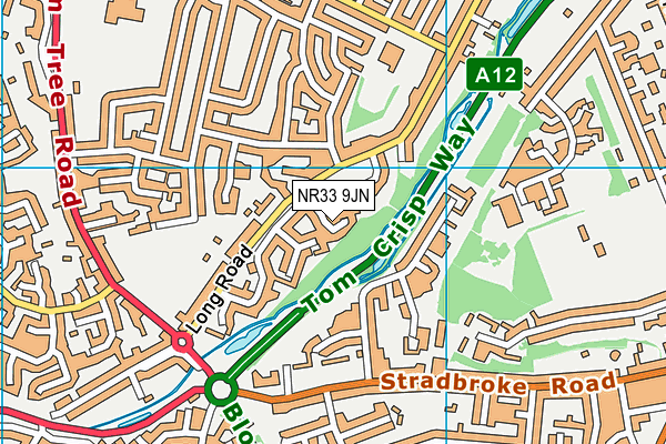 NR33 9JN map - OS VectorMap District (Ordnance Survey)