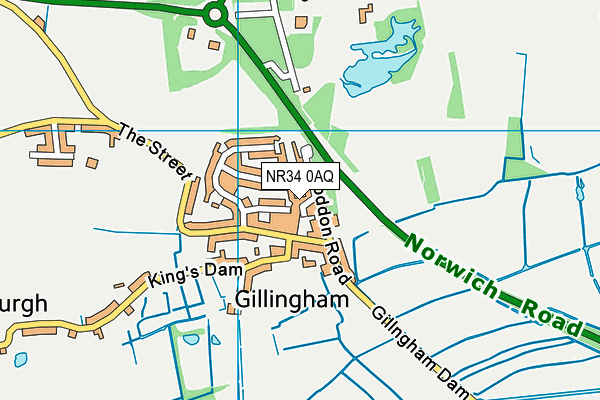 NR34 0AQ map - OS VectorMap District (Ordnance Survey)