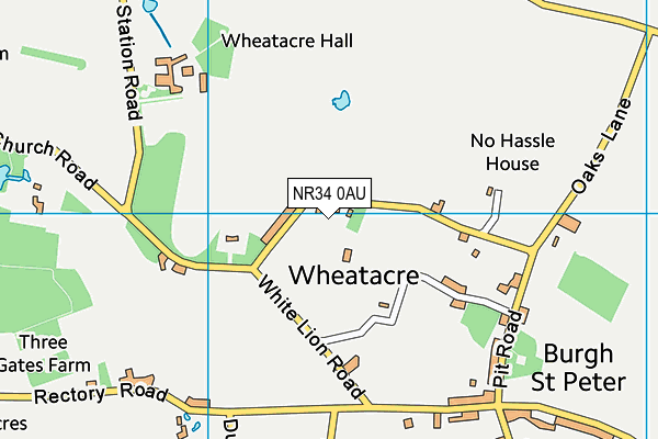 NR34 0AU map - OS VectorMap District (Ordnance Survey)