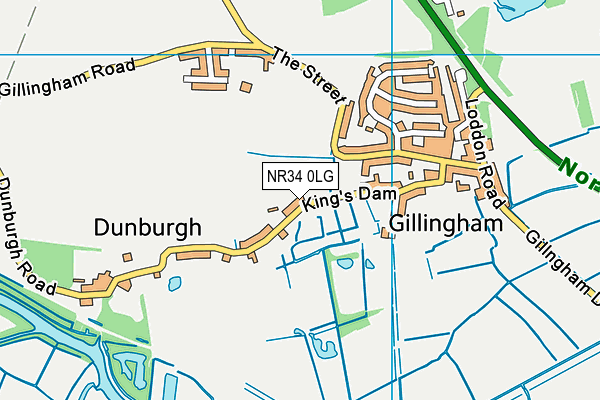 NR34 0LG map - OS VectorMap District (Ordnance Survey) NR34 0LG map - OS VectorMap District (Ordnance Survey)