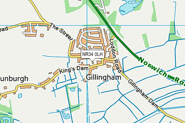 NR34 0LH map - OS VectorMap District (Ordnance Survey) NR34 0LH map - OS VectorMap District (Ordnance Survey)