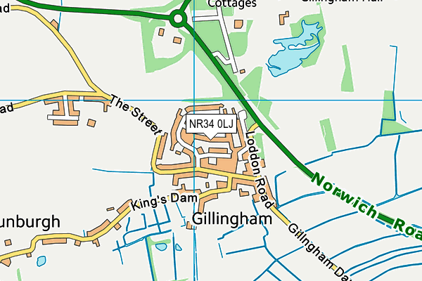 NR34 0LJ map - OS VectorMap District (Ordnance Survey) NR34 0LJ map - OS VectorMap District (Ordnance Survey)