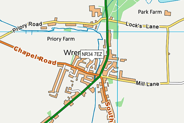 NR34 7EZ map - OS VectorMap District (Ordnance Survey)