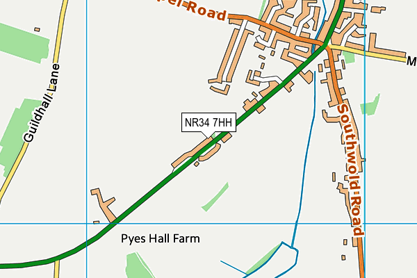 NR34 7HH map - OS VectorMap District (Ordnance Survey) NR34 7HH map - OS VectorMap District (Ordnance Survey)