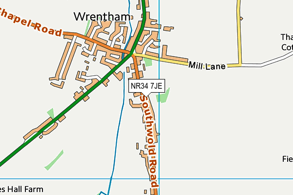 NR34 7JE map - OS VectorMap District (Ordnance Survey)