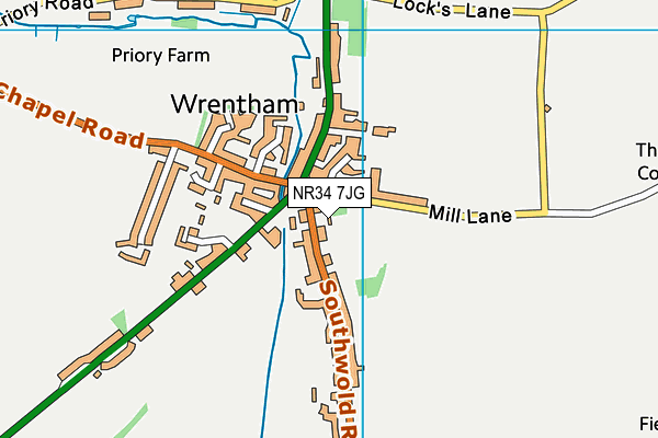NR34 7JG map - OS VectorMap District (Ordnance Survey)