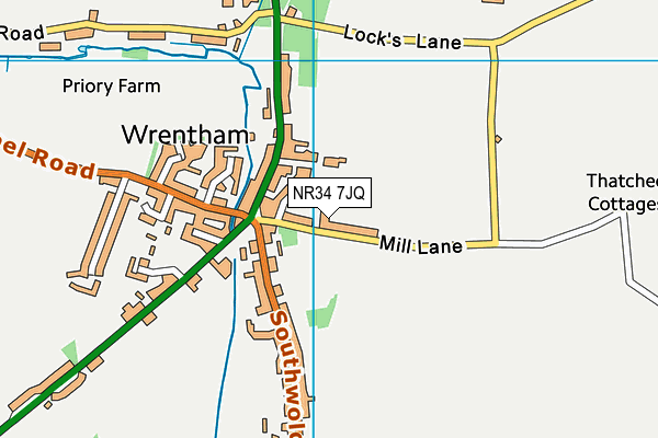 NR34 7JQ map - OS VectorMap District (Ordnance Survey)