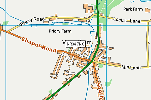 NR34 7NX map - OS VectorMap District (Ordnance Survey) NR34 7NX map - OS VectorMap District (Ordnance Survey)