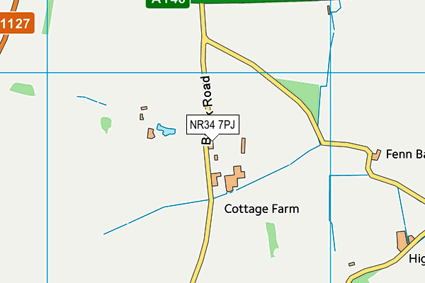 NR34 7PJ map - OS VectorMap District (Ordnance Survey) NR34 7PJ map - OS VectorMap District (Ordnance Survey)
