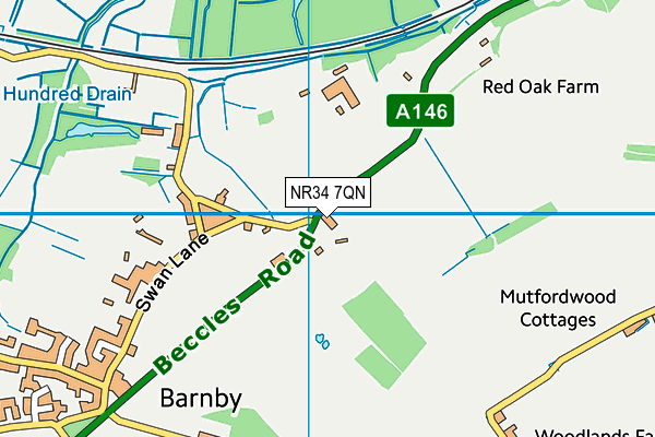 NR34 7QN map - OS VectorMap District (Ordnance Survey)