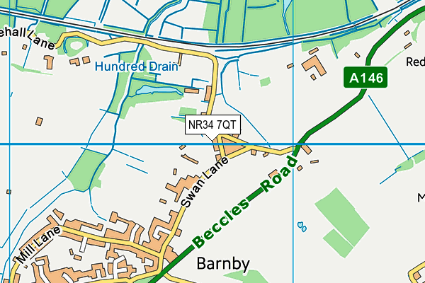 NR34 7QT map - OS VectorMap District (Ordnance Survey)