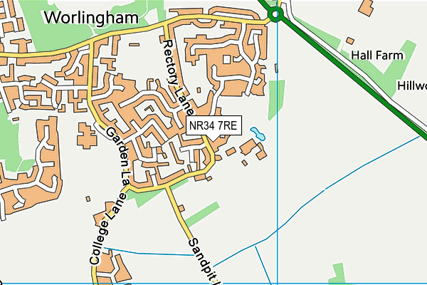 NR34 7RE map - OS VectorMap District (Ordnance Survey) NR34 7RE map - OS VectorMap District (Ordnance Survey)