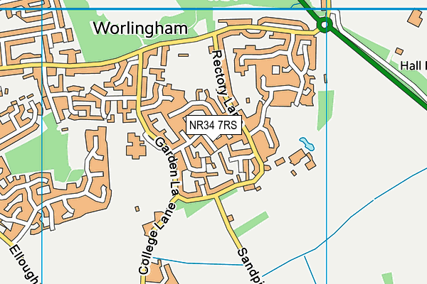NR34 7RS map - OS VectorMap District (Ordnance Survey) NR34 7RS map - OS VectorMap District (Ordnance Survey)