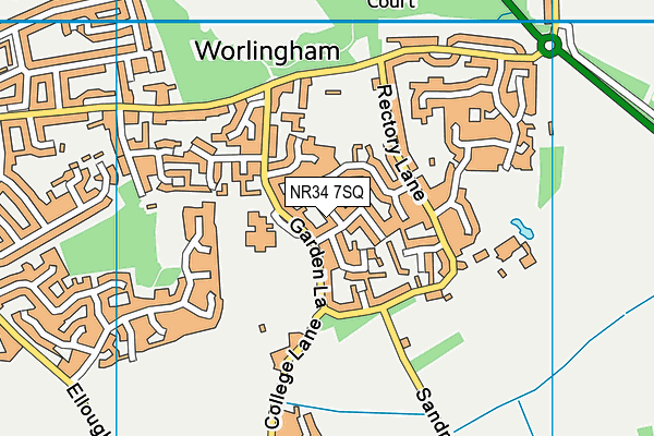 NR34 7SQ map - OS VectorMap District (Ordnance Survey) NR34 7SQ map - OS VectorMap District (Ordnance Survey)