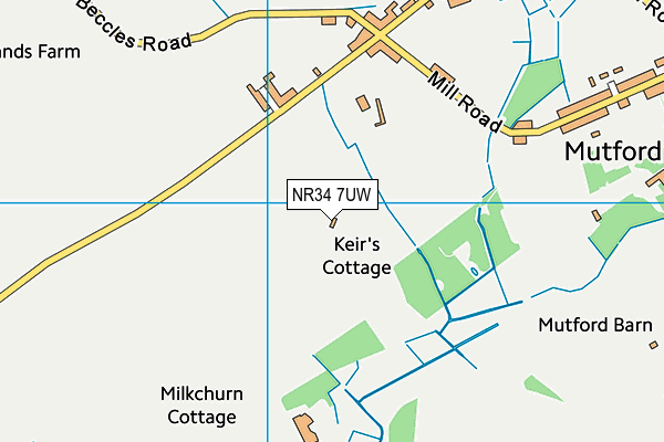 NR34 7UW map - OS VectorMap District (Ordnance Survey)