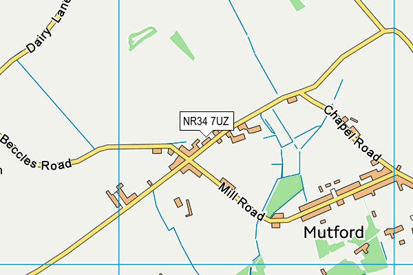 NR34 7UZ map - OS VectorMap District (Ordnance Survey) NR34 7UZ map - OS VectorMap District (Ordnance Survey)