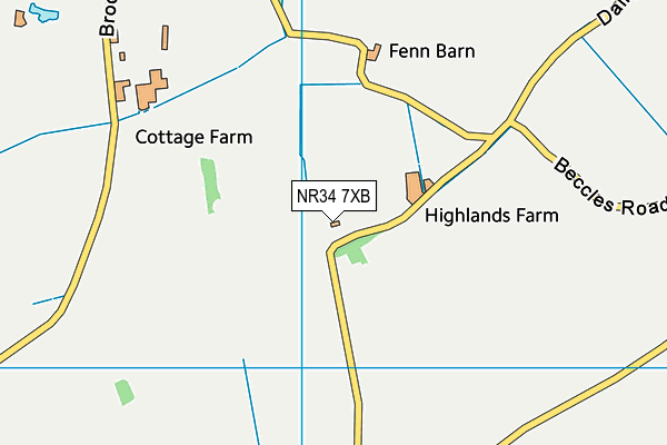 NR34 7XB map - OS VectorMap District (Ordnance Survey) NR34 7XB map - OS VectorMap District (Ordnance Survey)