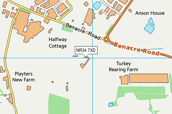 NR34 7XD map - OS VectorMap District (Ordnance Survey) NR34 7XD map - OS VectorMap District (Ordnance Survey)