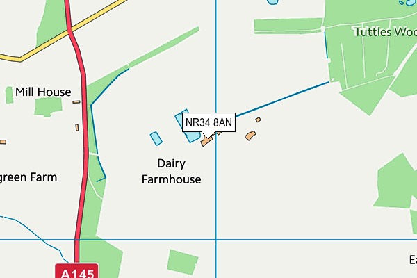 NR34 8AN map - OS VectorMap District (Ordnance Survey) NR34 8AN map - OS VectorMap District (Ordnance Survey)