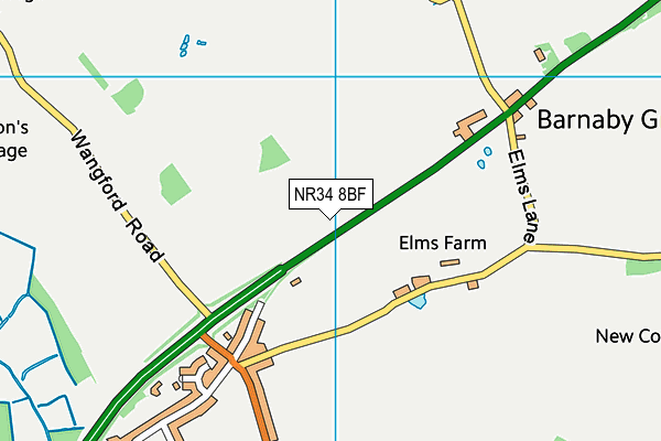 NR34 8BF map - OS VectorMap District (Ordnance Survey) NR34 8BF map - OS VectorMap District (Ordnance Survey)