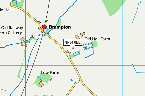 NR34 8EE map - OS VectorMap District (Ordnance Survey) NR34 8EE map - OS VectorMap District (Ordnance Survey)